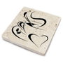 Hermia TBA7436502929991 Posavasos de Piedra Natural, Set de 4 Piezas, 10x10x1 cm